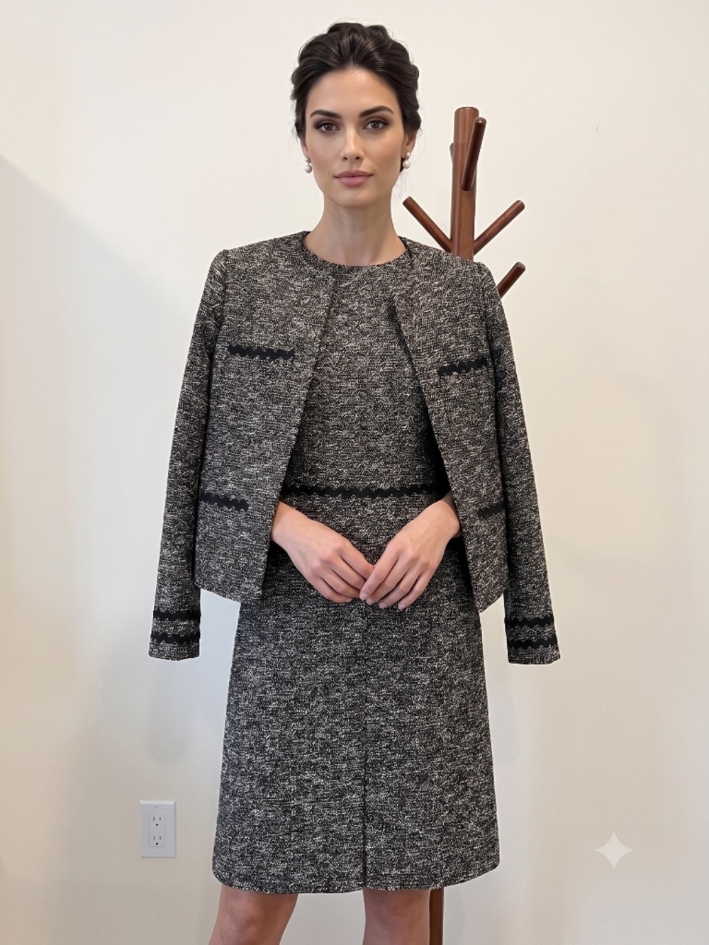 L.K. Bennett London Tweed Dress & Matching Jacket Suit Set